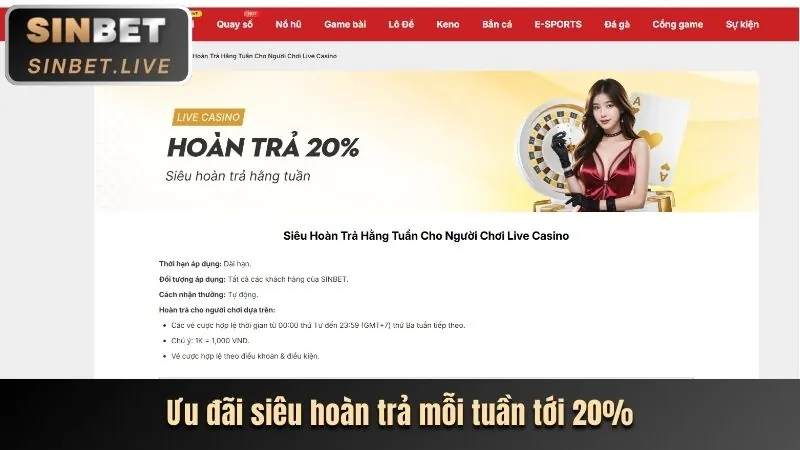 Hoàn trả hàng ngày không giới hạn Keovip